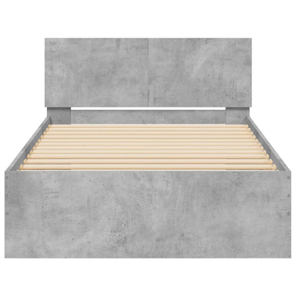 Giroletto Testiera Grigio Cemento 100x200 cm Legno Multistrato - homemem39