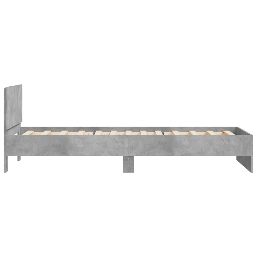 Giroletto Testiera Grigio Cemento 100x200 cm Legno Multistrato | homemem39