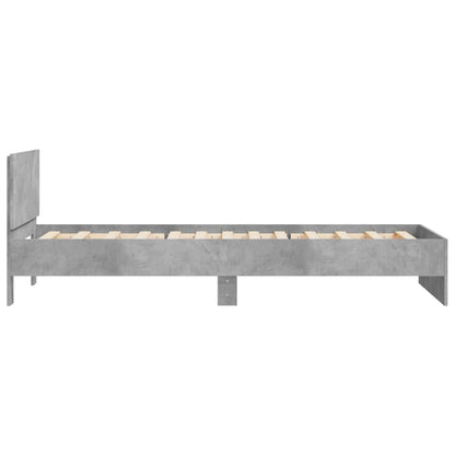 Giroletto Testiera Grigio Cemento 100x200 cm Legno Multistrato | homemem39