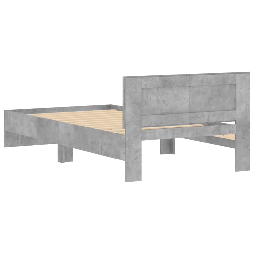 Giroletto Testiera Grigio Cemento 100x200 cm Legno Multistrato | homemem39