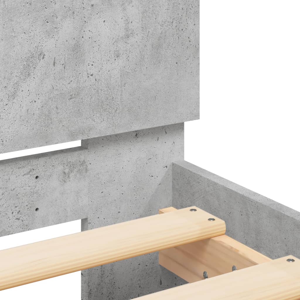 Giroletto Testiera Grigio Cemento 100x200 cm Legno Multistrato | homemem39