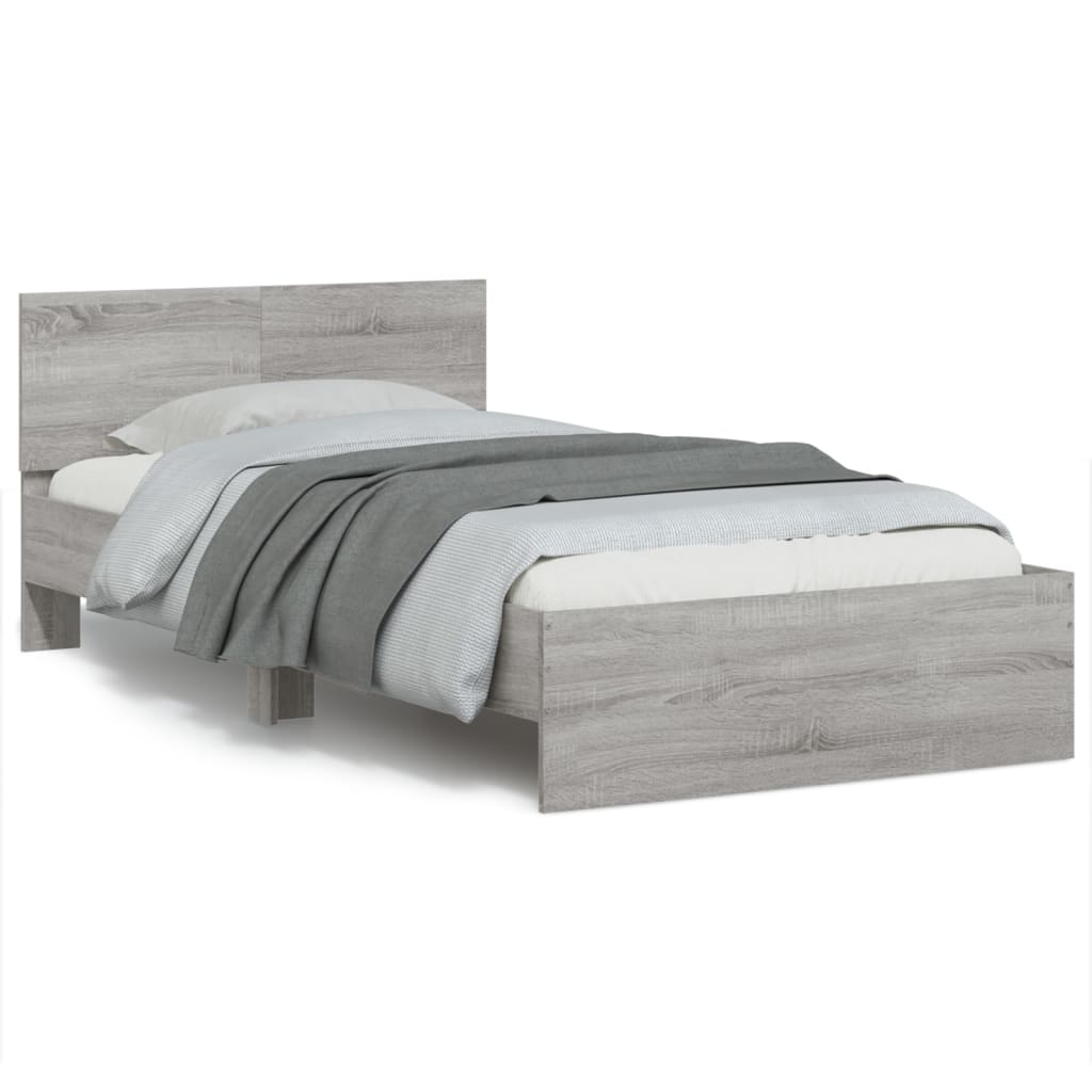 Giroletto Testiera Grigio Sonoma 100x200 cm Legno Multistrato | homemem39