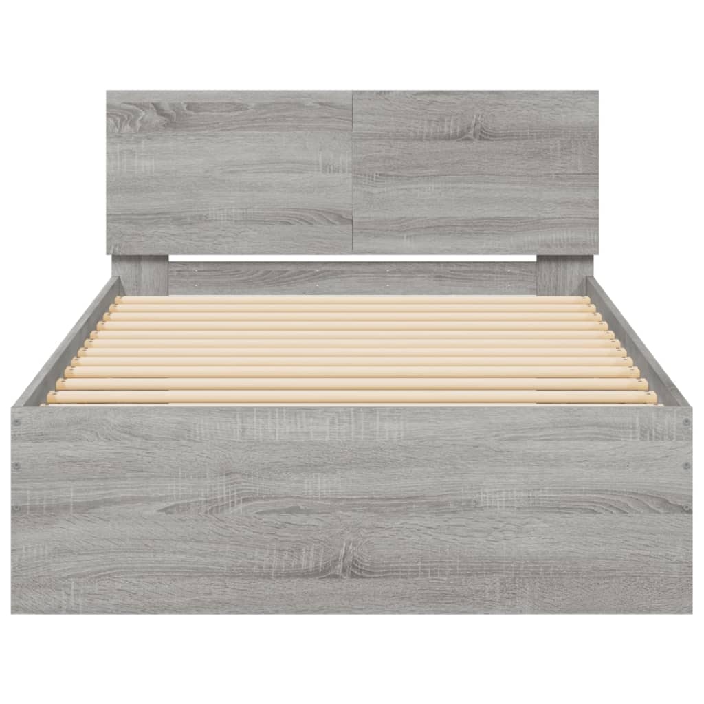 Giroletto Testiera Grigio Sonoma 100x200 cm Legno Multistrato | homemem39