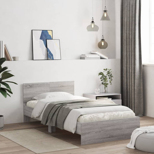 Giroletto Testiera Grigio Sonoma 100x200 cm Legno Multistrato | homemem39