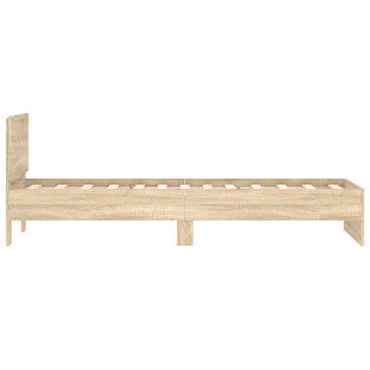 Giroletto senza Materasso con Testiera Rovere Sonoma 90x200 cm | homemem39