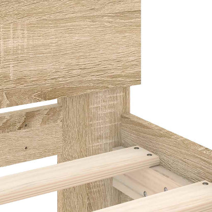 Giroletto senza Materasso con Testiera Rovere Sonoma 90x200 cm - homemem39