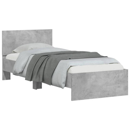 Giroletto Testiera Grigio Cemento 90x200 cm Legno Multistrato