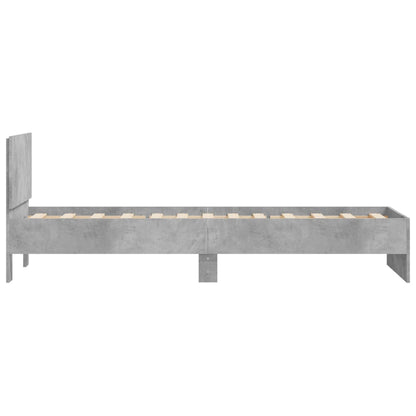 Giroletto Testiera Grigio Cemento 90x200 cm Legno Multistrato