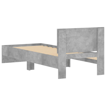 Giroletto Testiera Grigio Cemento 90x200 cm Legno Multistrato