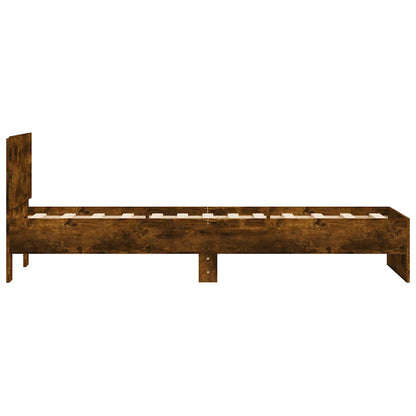 Giroletto con Testiera Rovere Fumo 90x200 cm Legno Multistrato