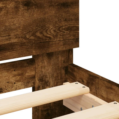 Giroletto con Testiera Rovere Fumo 90x200 cm Legno Multistrato | homemem39