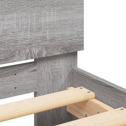 Giroletto con Testiera Grigio Sonoma 90x200cm Legno Multistrato | homemem39
