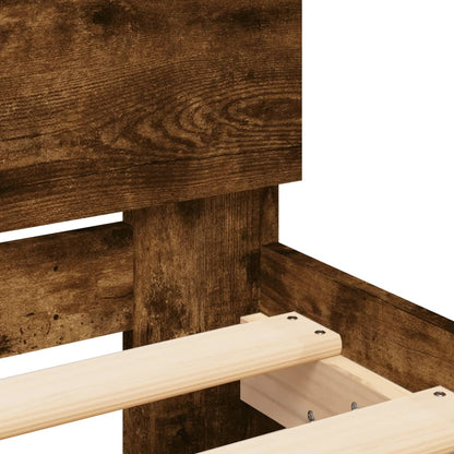Giroletto con Testiera Rovere Fumo 90x190 cm Legno Multistrato