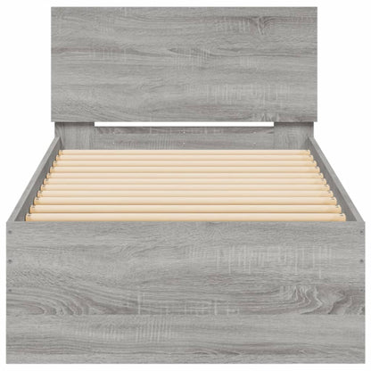Giroletto con Testiera Grigio Sonoma 90x190cm Legno Multistrato - homemem39