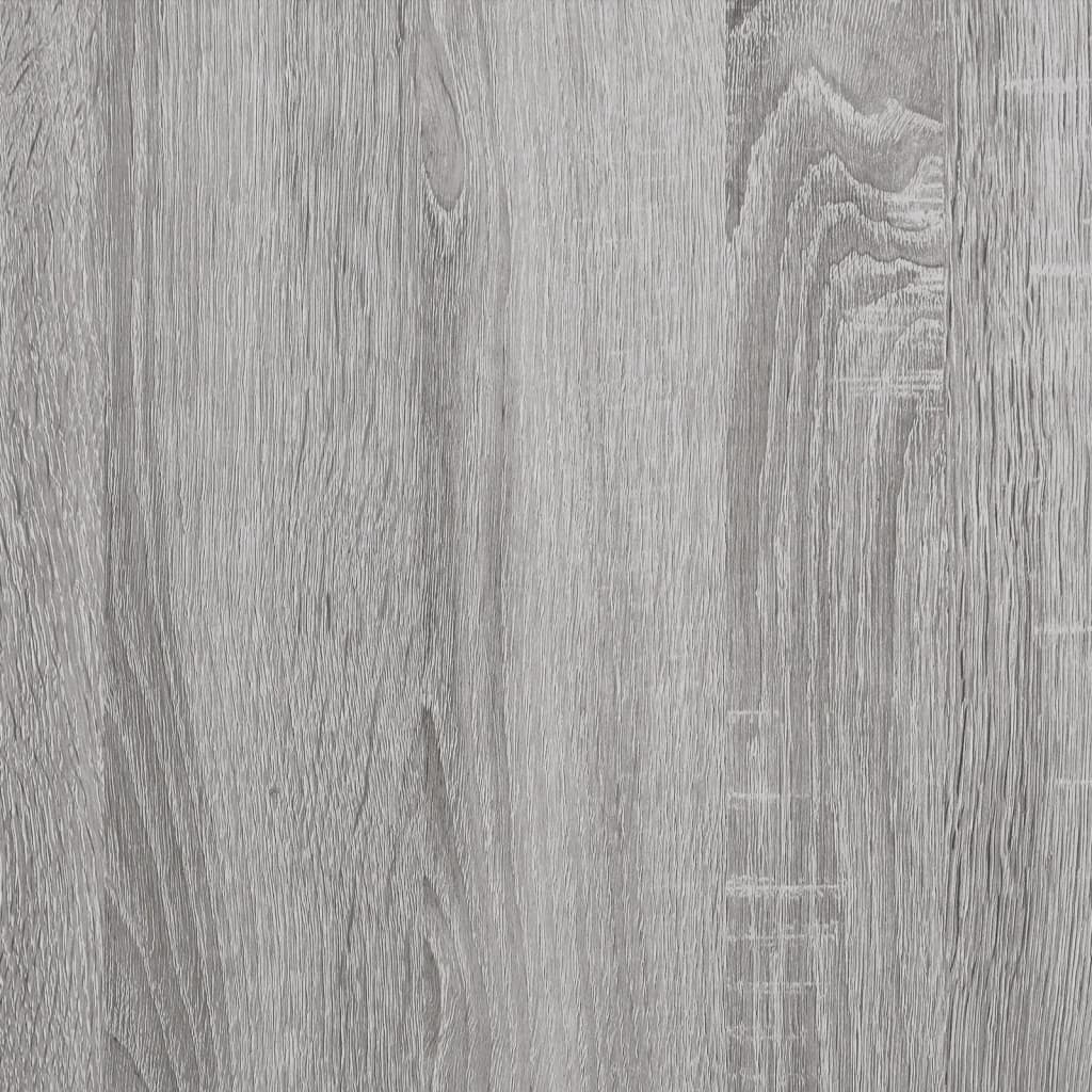 Giroletto con Testiera Grigio Sonoma 90x190cm Legno Multistrato