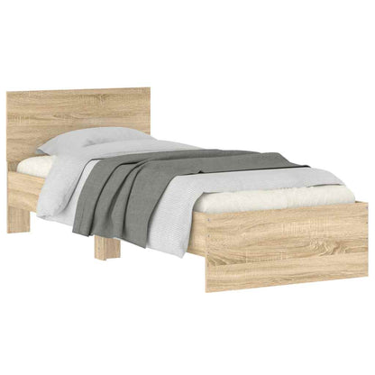 Giroletto senza Materasso con Testiera Rovere Sonoma 75x190 cm | homemem39