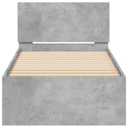 Giroletto Testiera Grigio Cemento 75x190 cm Legno Multistrato | homemem39