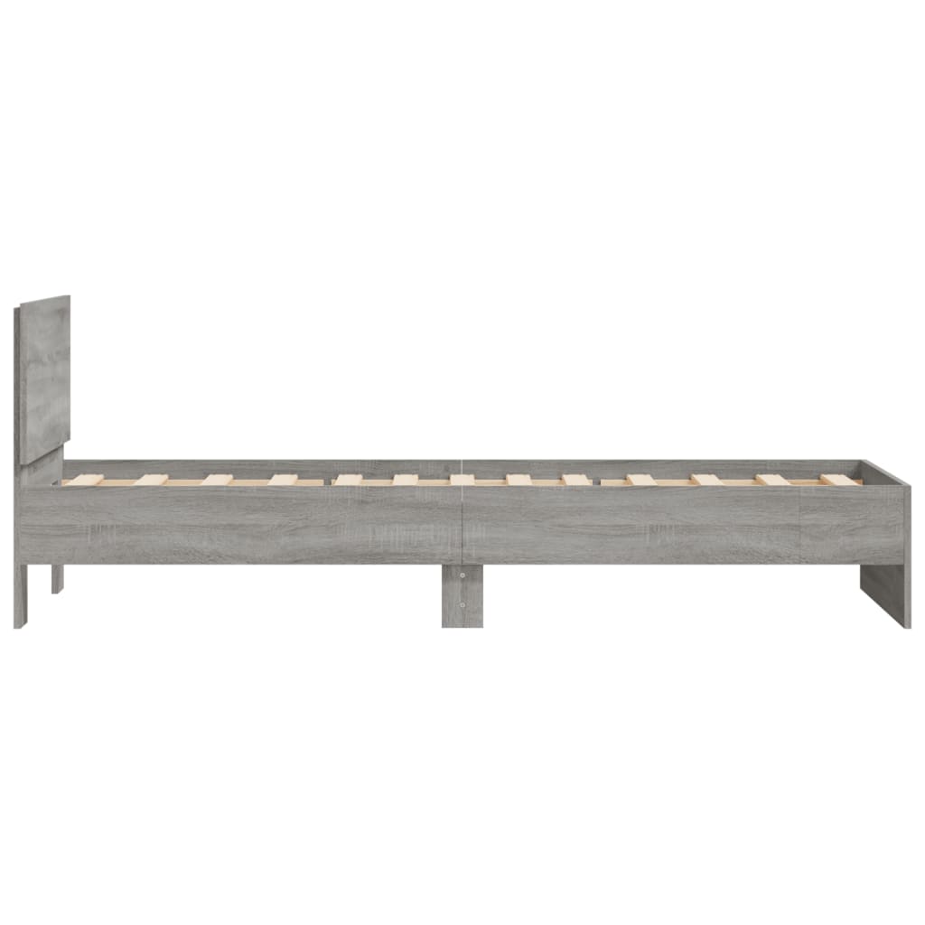 Giroletto con Testiera Grigio Sonoma 75x190cm Legno Multistrato - homemem39