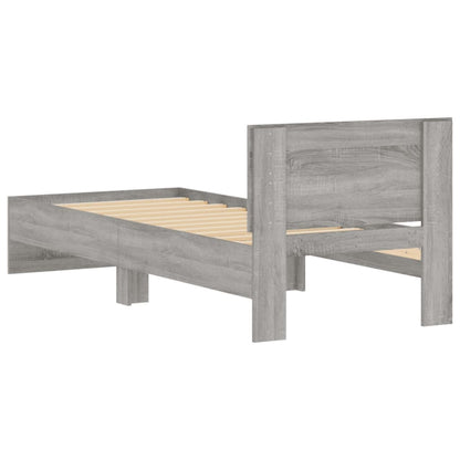 Giroletto con Testiera Grigio Sonoma 75x190cm Legno Multistrato | homemem39