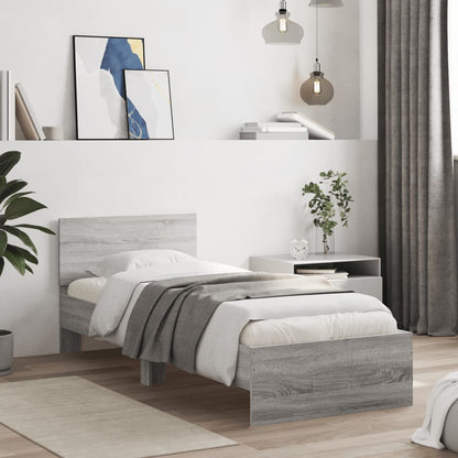 Giroletto con Testiera Grigio Sonoma 75x190cm Legno Multistrato | homemem39