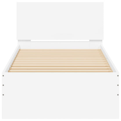Giroletto con Testiera e LED Bianco 90x200 cm | homemem39
