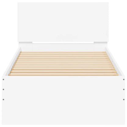 Giroletto con Testiera e LED Bianco 90x190 cm | homemem39