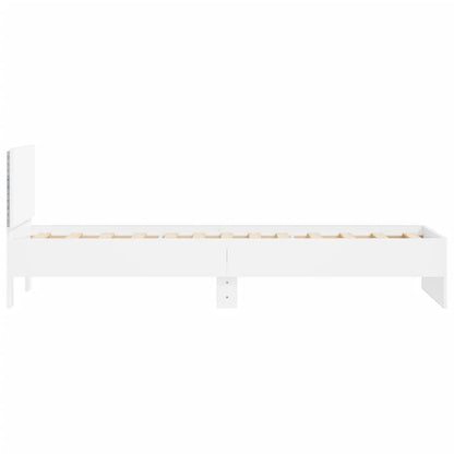Giroletto con Testiera e LED Bianco 75x190 cm | homemem39