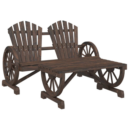 Set Salotto da Giardino 2 pz in Legno Massello di Abete - homemem39