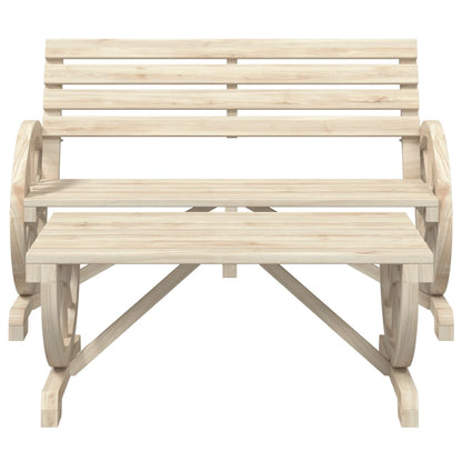 Set Salotto da Giardino 2 pz in Legno Massello di Abete - homemem39
