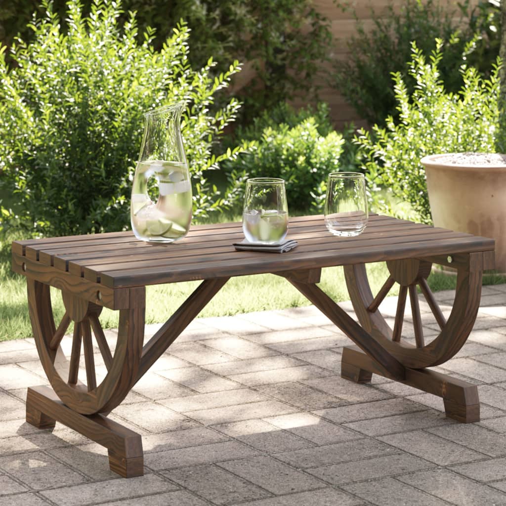 Tavolino da Giardino 90x50x40 cm in Legno Massello di Abete - homemem39