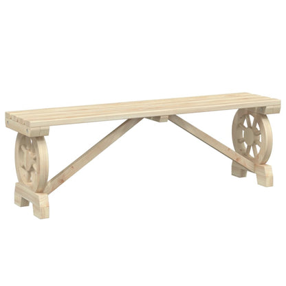 Panca da Giardino 115 cm in Legno Massello di Abete - homemem39
