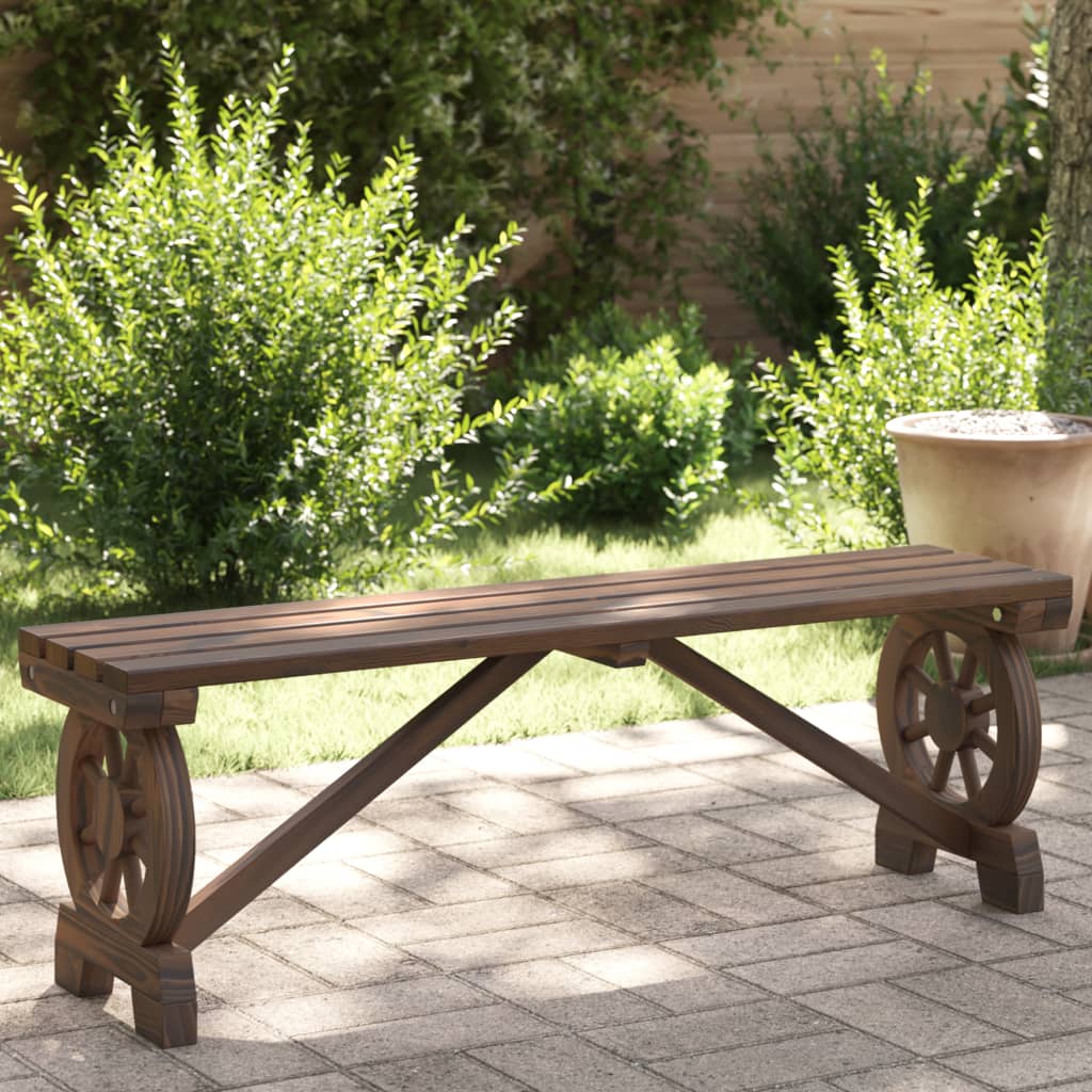Panca da Giardino 115 cm in Legno Massello di Abete - homemem39