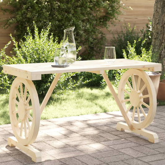 Garden Table 115x55x65 cm in Solid Fir Wood