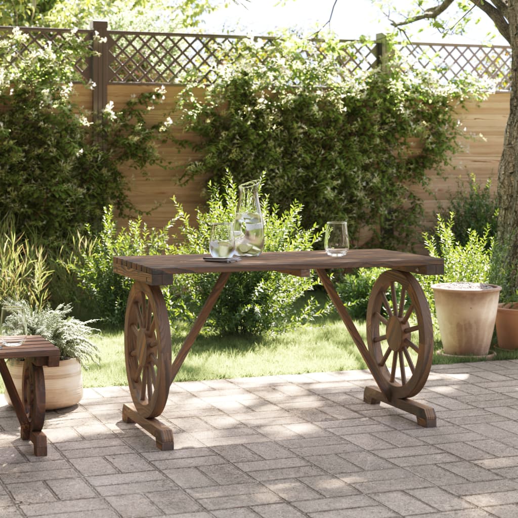 Tavolo da Giardino 115x55x65 cm in Legno Massello di Abete - homemem39