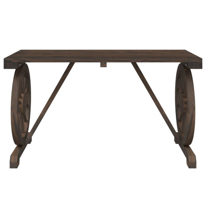 Garden Table 115x55x65 cm in Solid Fir Wood