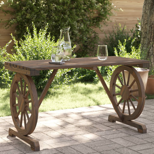 Tavolo da Giardino 115x55x65 cm in Legno Massello di Abete - homemem39