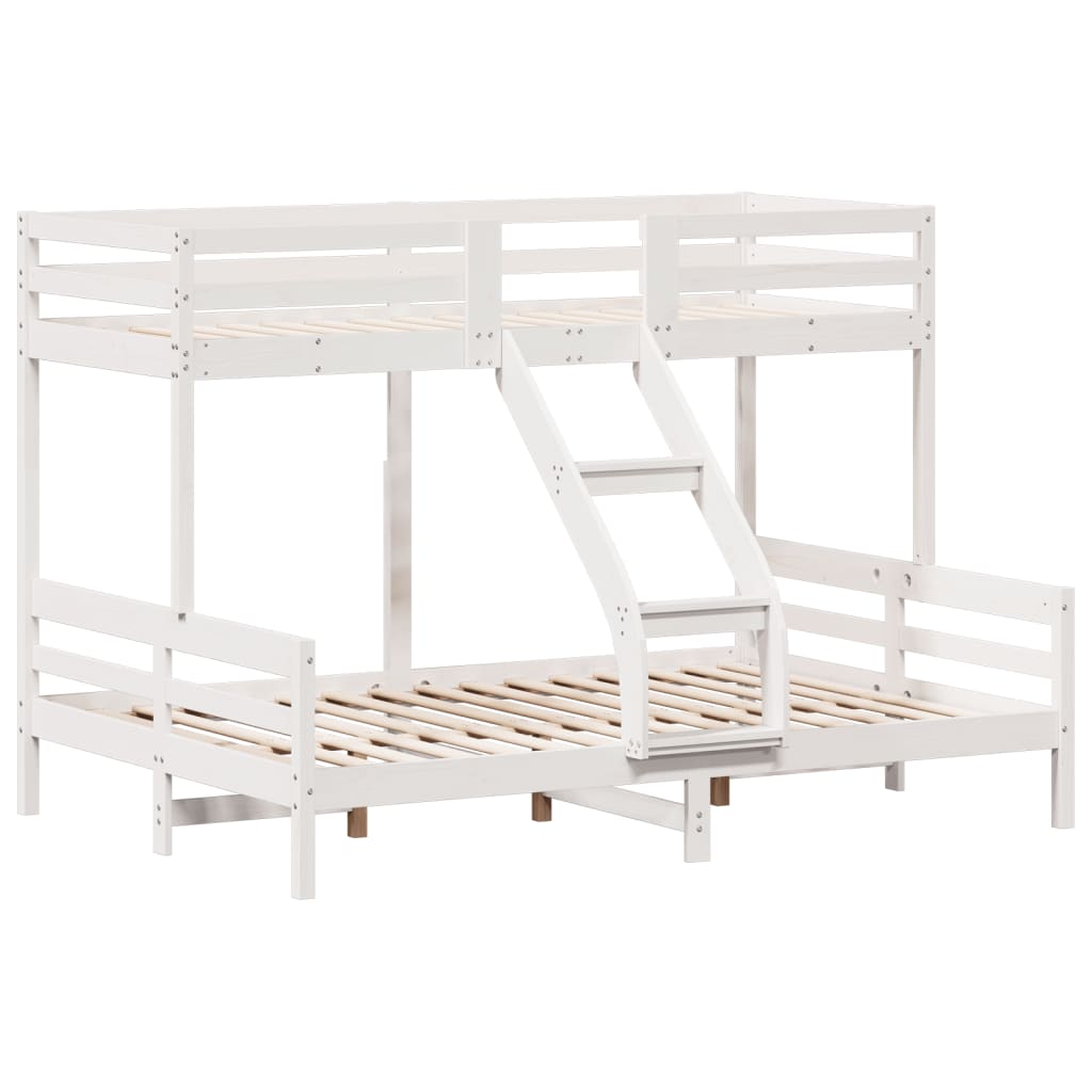 Bunk Bed 90x200/140x200cm White Solid Pine Wood