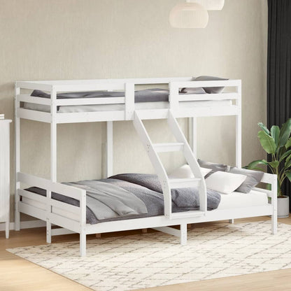 Bunk Bed 90x200/140x200cm White Solid Pine Wood