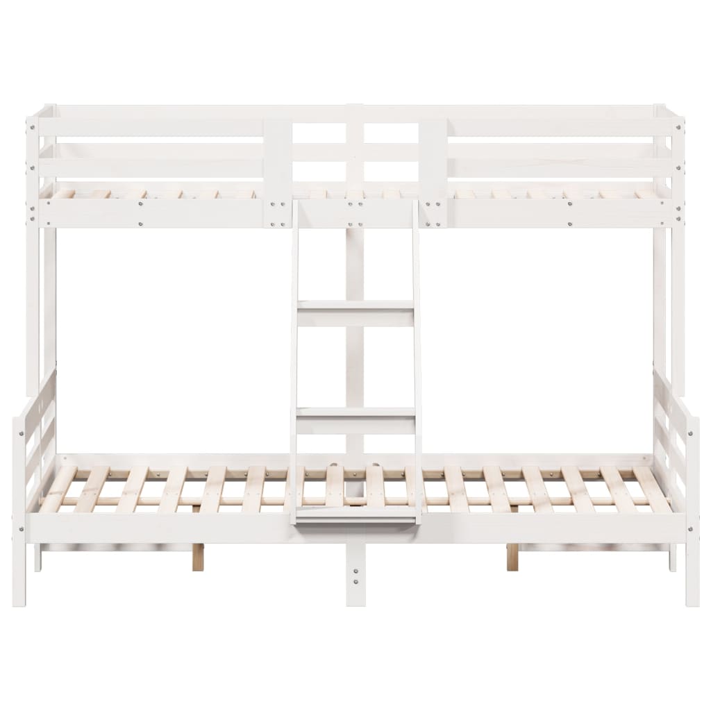 Bunk Bed 90x200/140x200cm White Solid Pine Wood