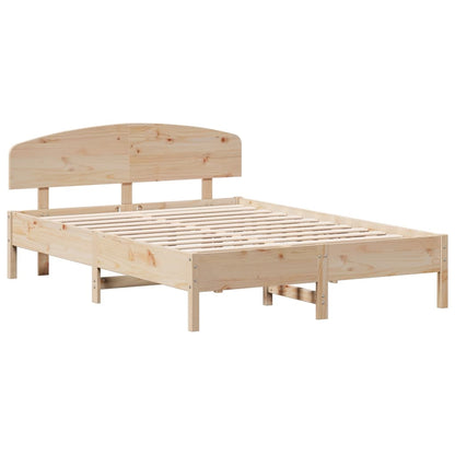 Bed frame with headboard 160x200 cm in solid pine wood