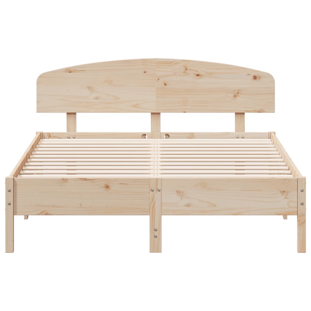 Bed frame with headboard 160x200 cm in solid pine wood