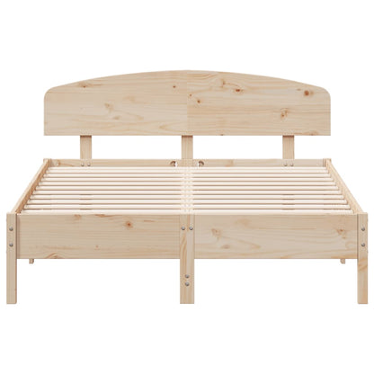 Bed frame with headboard 160x200 cm in solid pine wood