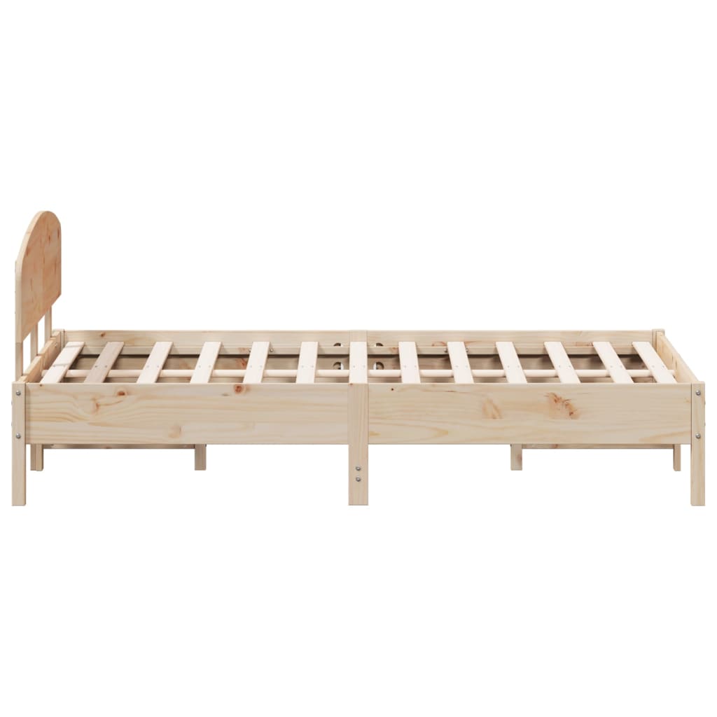 Bed frame with headboard 160x200 cm in solid pine wood