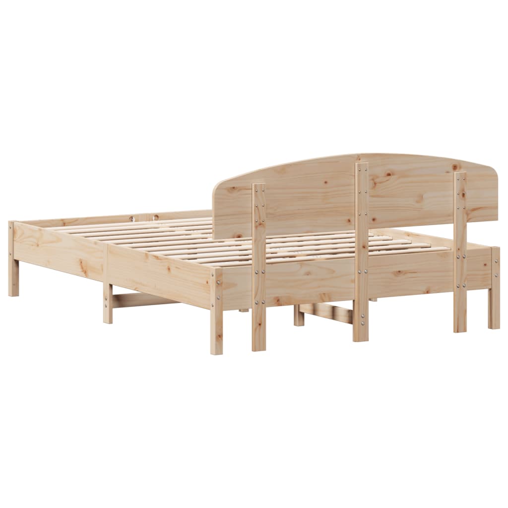 Bed frame with headboard 160x200 cm in solid pine wood