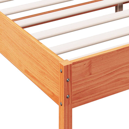 Giroletto senza Materasso Marrone Cera 160x200 cm Legno di Pino | homemem39