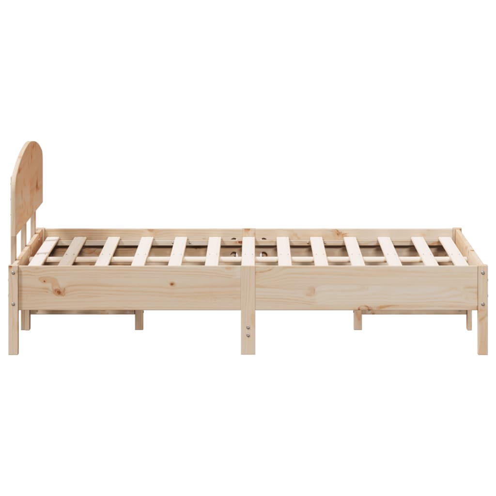 Letto senza Materasso 135x190 cm in Legno Massello di Pino