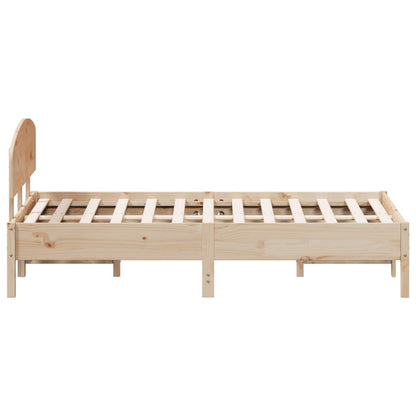 Letto senza Materasso 135x190 cm in Legno Massello di Pino