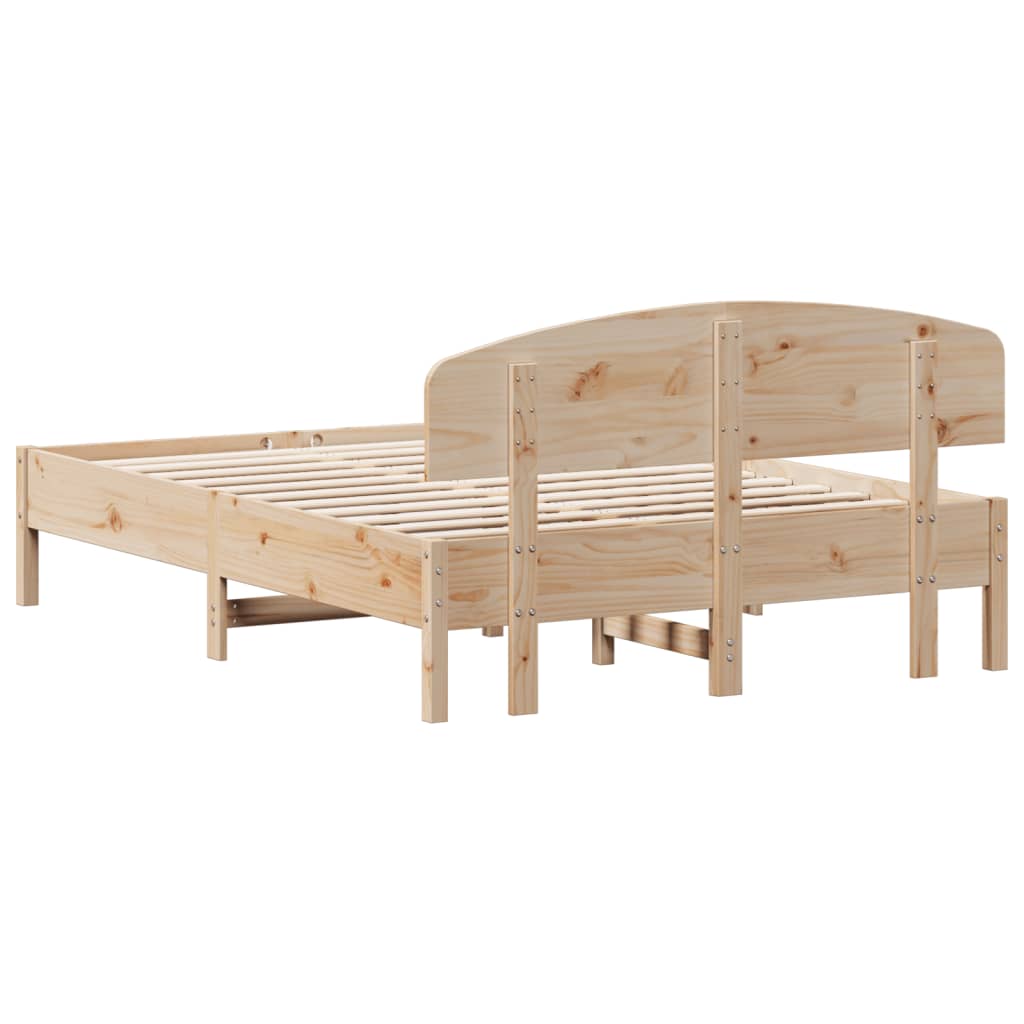 Letto senza Materasso 135x190 cm in Legno Massello di Pino