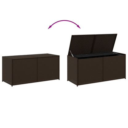 Contenitore da Giardino Marrone 283L in Polyrattan - homemem39