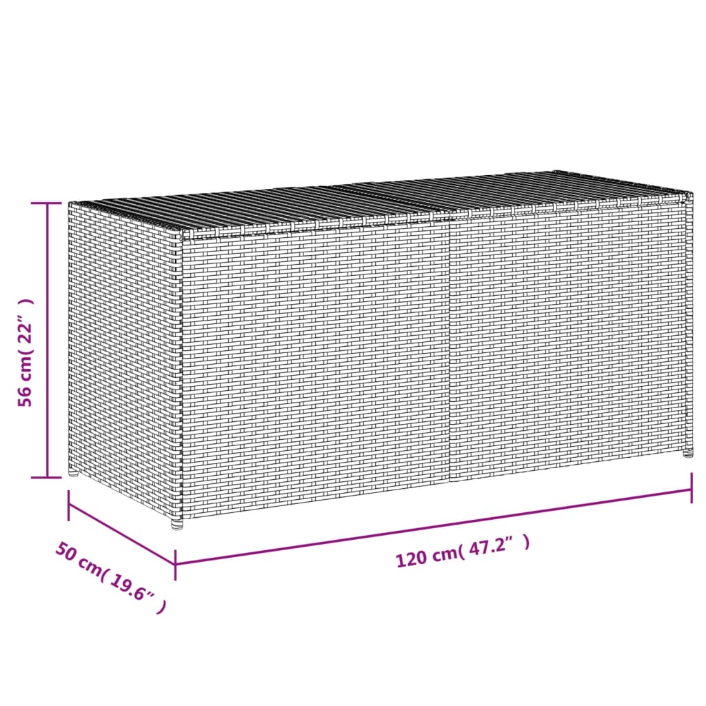 Contenitore da Giardino Marrone 283L in Polyrattan